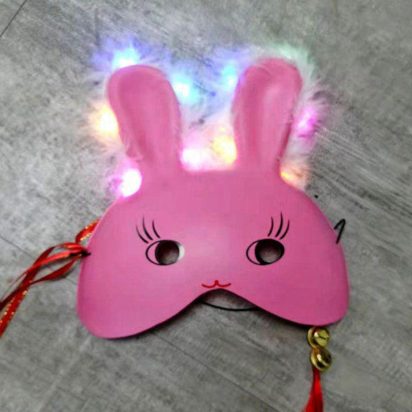 Sparkling Mask Feather Mask ROSA pink
