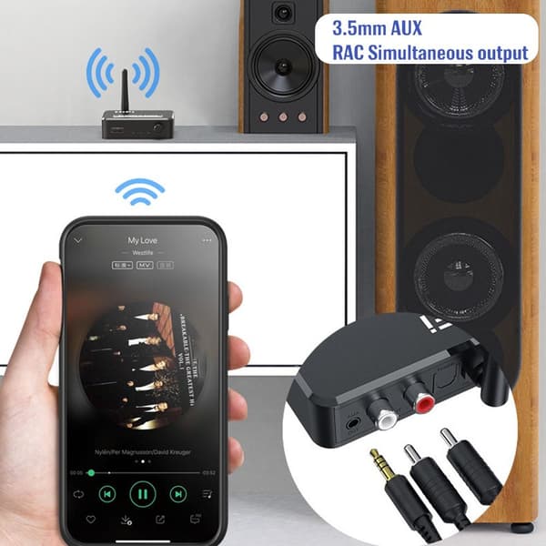 Bluetooth 5.1 Receiver U Disk Digital til Analog Audio