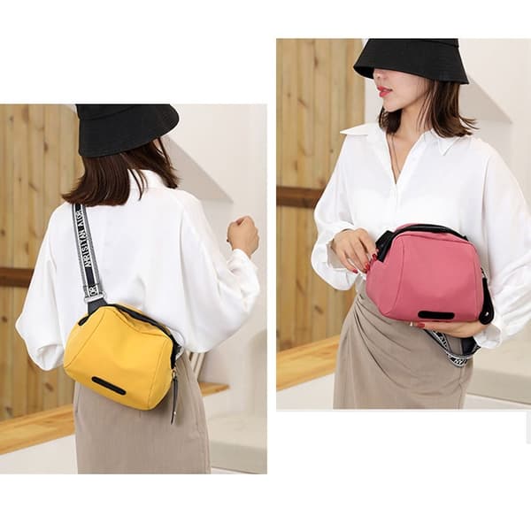 Boutiqueväskor Dam Nylon Shoulder Trendiga Messenger-väskor GUL yellow