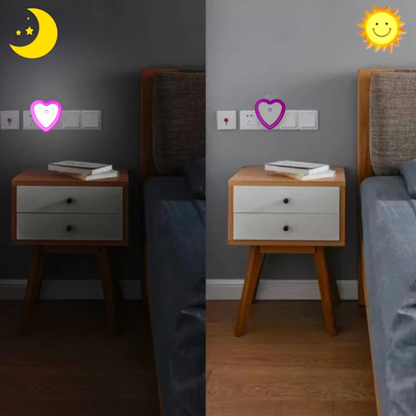 2stk Nattlys Induksjonslampe ROSA EU-STOPP EU-STOPP Pink EU Plug-EU Plug
