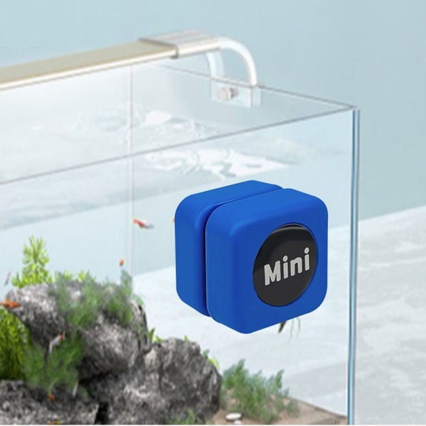 Akvarium Magnetisk børste Glass Flytende algeskraper BLÅ Blue