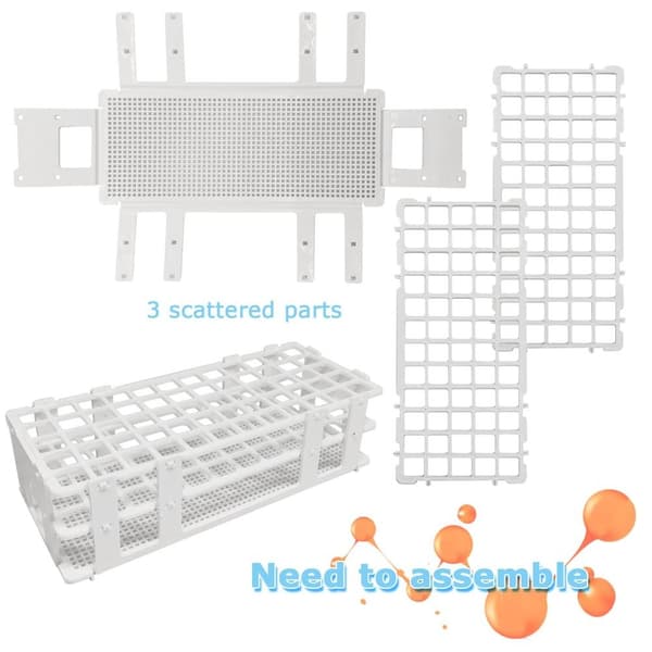 2-pack plastprovrörsställ 60 hål Labprovrörsställ 16mm