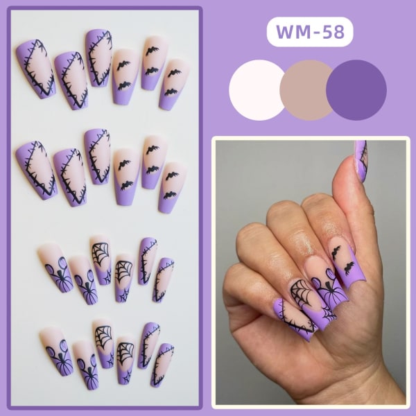 Halloween tekokynnet Pumpkin Nails WM-10 WM-10 WM-10