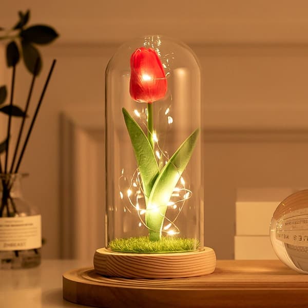 Tulip Nattlys Rose Led BLÅ Blue