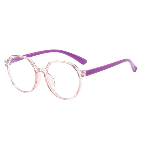 Lasten Anti-Blue Vaaleat Lasit Pyöreät Silmälasit PURPURIT Purple
