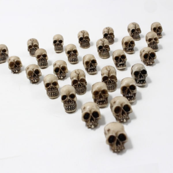 20 Stk Skull Heads Mini Skull Statue Skeleton Ornament 20 Pcs
