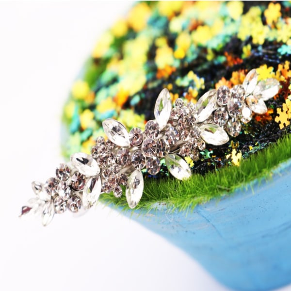 Krystallhårklemme Rhinestone-hårnåler 3 3 3