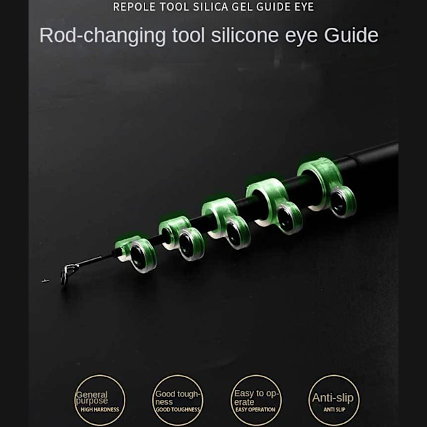 14/22 Stk Fiskestang Wire Ring Fiskeline Guide 21MM 21mm setLuminous