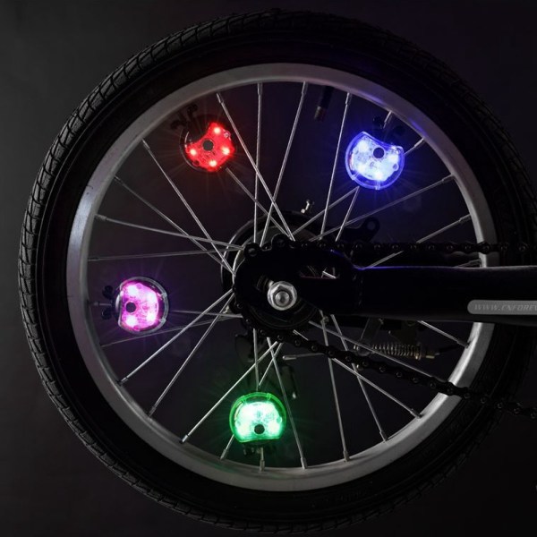 Cykelnyckelpiga Lampa Hjulljus RÖDA Red