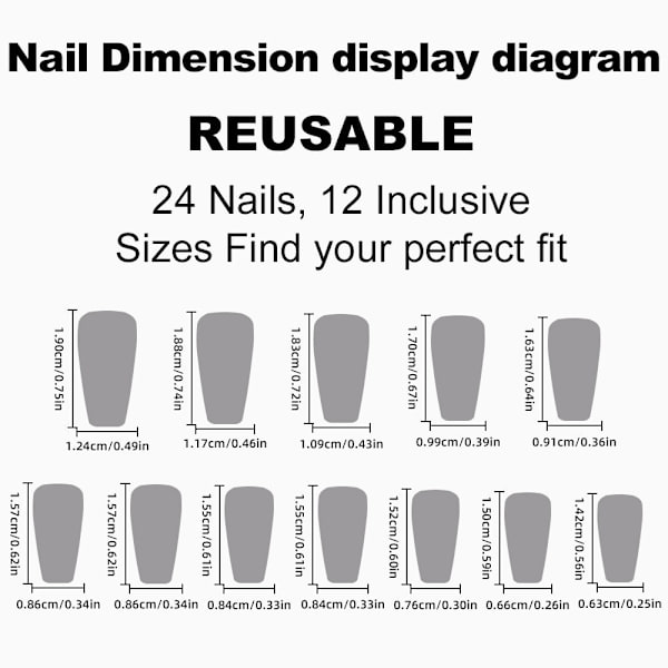 Franska Fake Nails False Nail XC-38-49 XC-38-49 XC-38-49