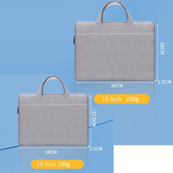 14 15 tums handväska case för bärbar dator GRÅ 15 tum Grey 15 inch