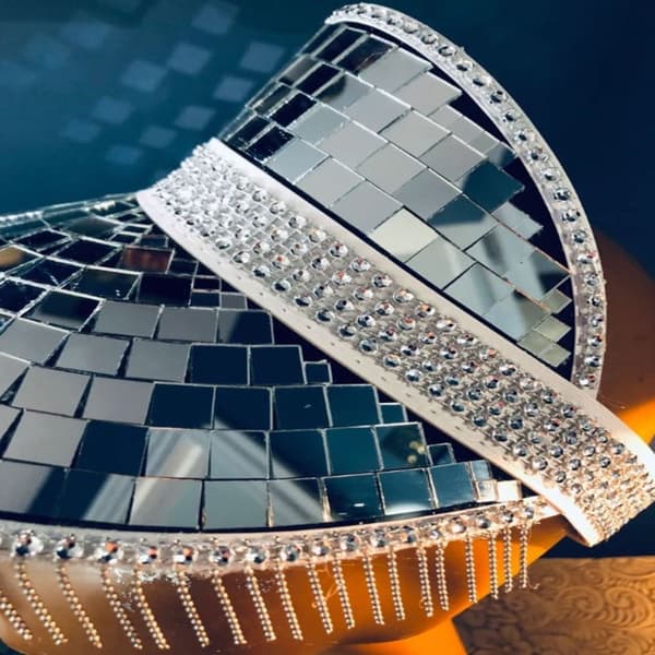Disco-koristehatut visiirit hopea silver