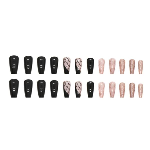 24stk False Nails Long Square French W311