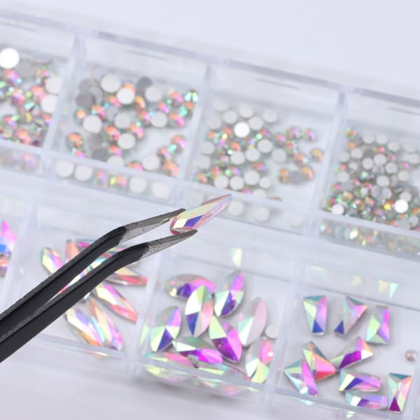 12Gird Box Nail Art Diamond Rhinestones STIL C STIL C Style C