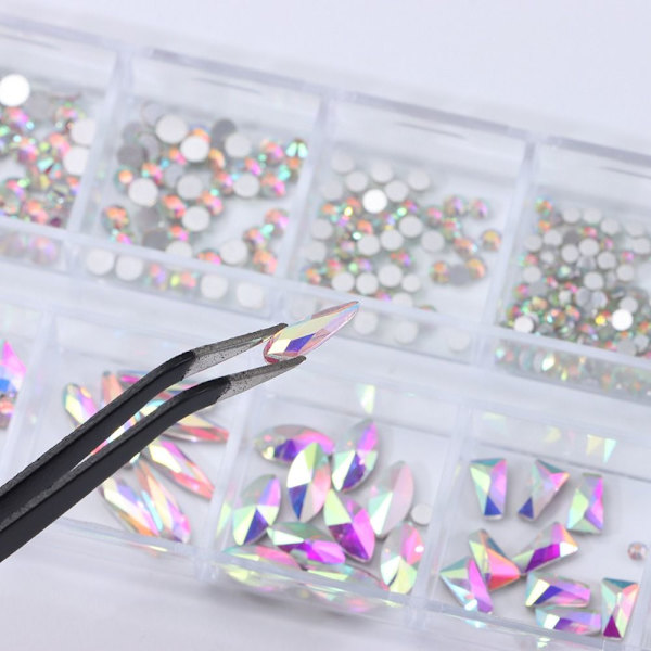 12Gird Box Nail Art Diamond Rhinestones STYLE C STYLE C Style C