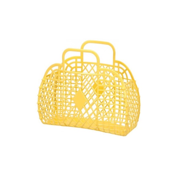 Hulkurv Plast Opbevaringskurv GUL Yellow