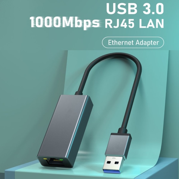 USB 3.0 till RJ45 Gigabit Ethernet-adapter