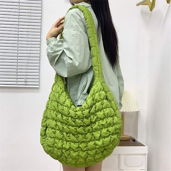 Vattert Tote Bag Puffer Tote Bag HVIT White