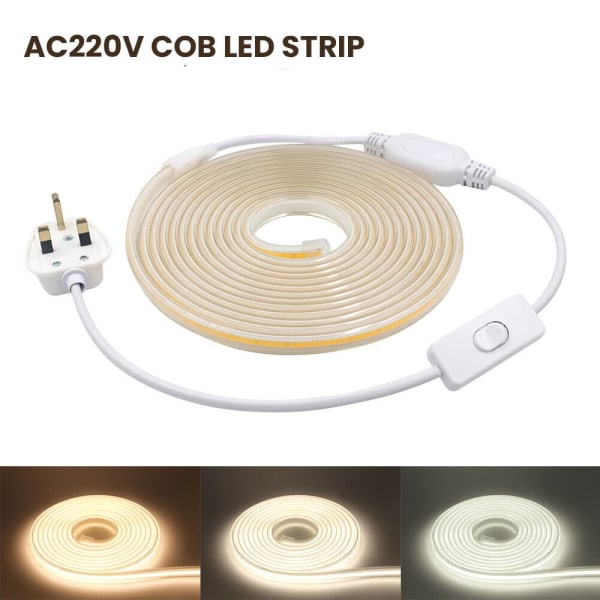 LED Strip Light 220V COB VARMT VIT warm white