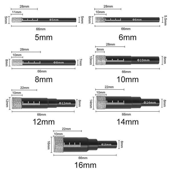 Loddet borkrone 6MM 6mm