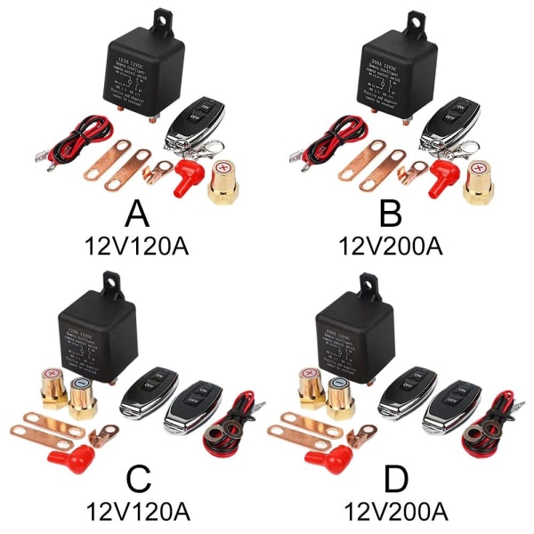 Koble fra bilrelébatteri B B B