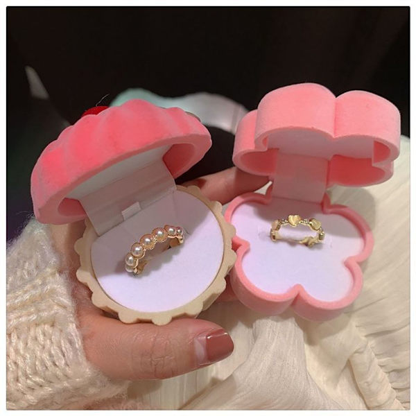 Smykkeskrin Velvet Gift Box Ring Box
