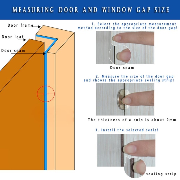5 / 10m tätningslist fönsterdörr utdragsslutare VIT 5M s White 5m-P