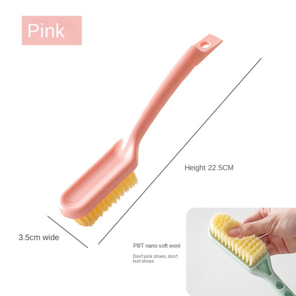 2kpl Shoes Scrub Brush Hankausharja VAALUNpunainen Pink