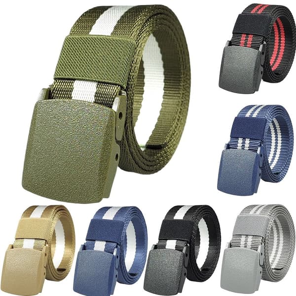 Tactical Herrbälte Militärbälte DUBBLA RANDE-GRÅT Double Stripes-Grey