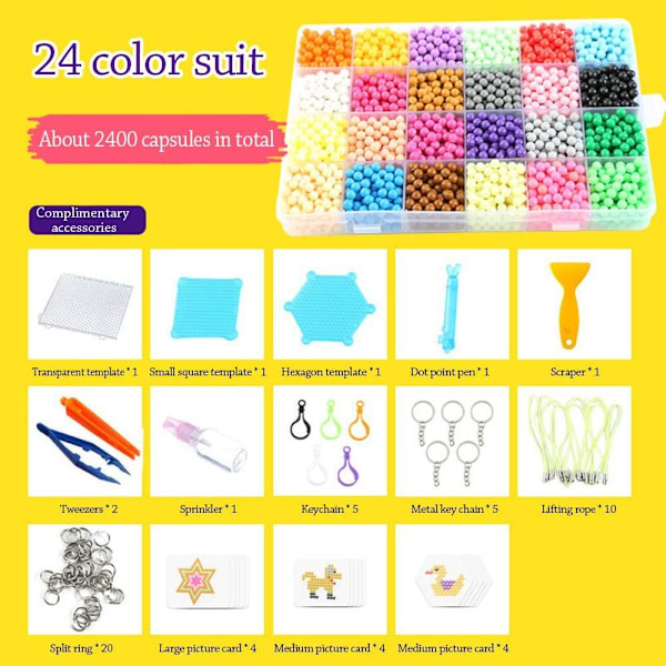 1000 stk Variety Bean Leker Craft Kit Gave 2400STK 2400STK 2400pcs
