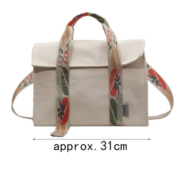 Canvasväska Dubbel axelväska VIT PURE STRAPS PURE STRAPS WHITE PURE STRAPS-PURE STRAPS