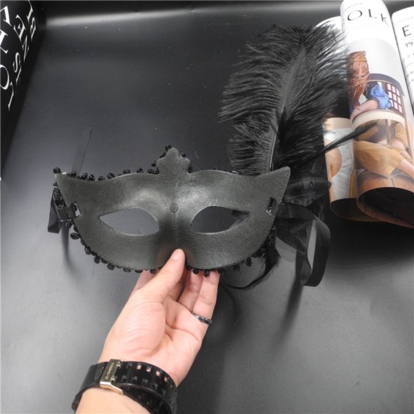 Festmaske Prinsessemaske SVART Black