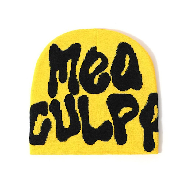 Hip Hop Cap Strikkede Huer GUL&SORT yellow&black