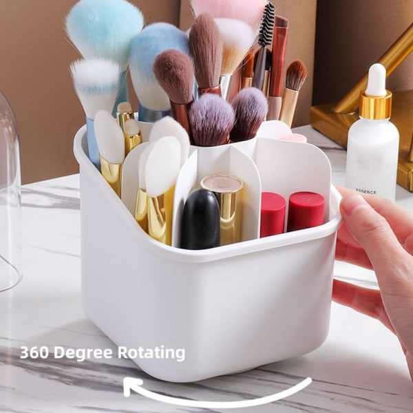 Meikkisiveltimen säilytyslaatikko siveltimen pidike VALKOINEN ILMAN KANTETTA ILMAN white without lid-without lid