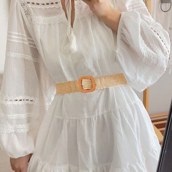 Midjebälte Flätade Bälten BEIGE beige