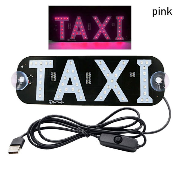LED Taxiljus Bilsignallampa ROSA ROSA pink