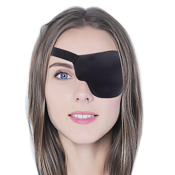 2 stk Amblyopia Øjenmaske Blindfold SORT HØJRE ØJE HØJRE ØJE black right eye-right eye