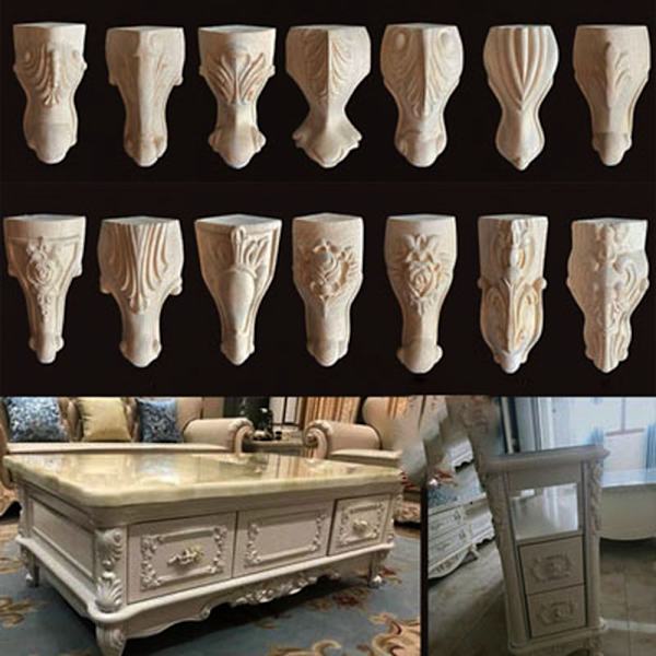 Vintage puusta veistetyt huonekalut jalat 18X7CMSTYLE 1 STYLE 1 18x7cmStyle 1