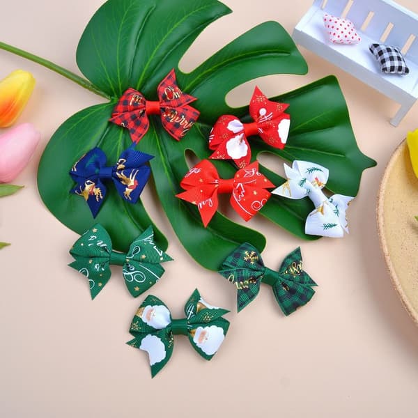 6/8st/ set Julrosetter Hårrosetter A-6PCS/ SET A-6ST/ SET A-6pcs/set