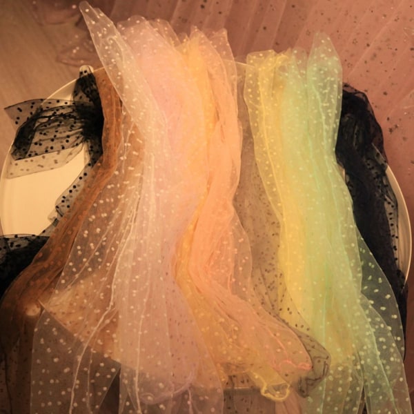 Dot Lace Sock Transparent Mesh Sokker APRIKOS apricot