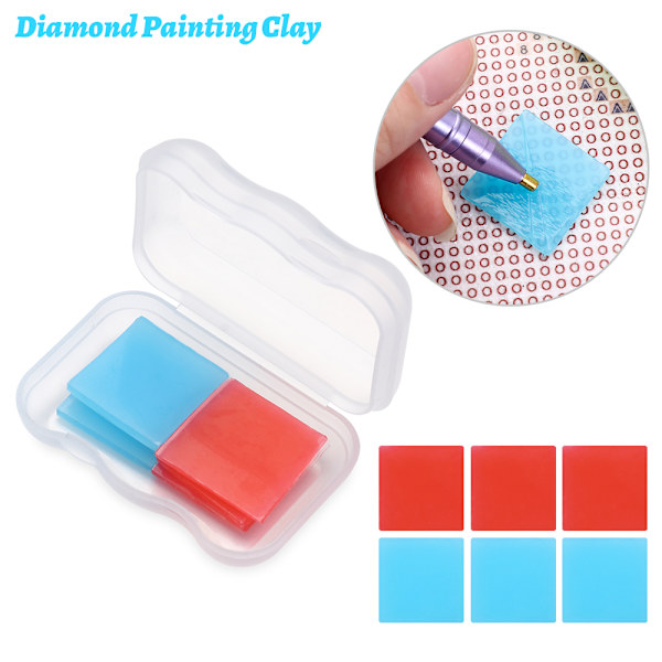 Diamond painting Liima saviporausmuta 6 KPL PUNAISTA