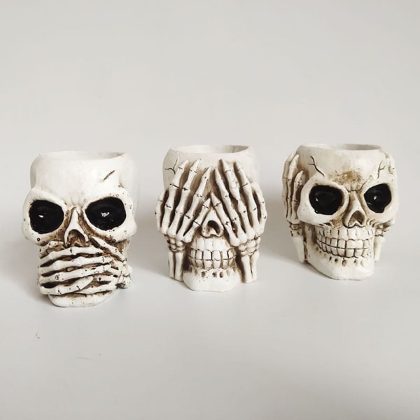 Halloween Skull urtepotter Skeleton Head urtepotte SE IKKE donot look