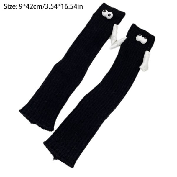 Magnetiska handhållande strumpor täcker par som håller handsockor black