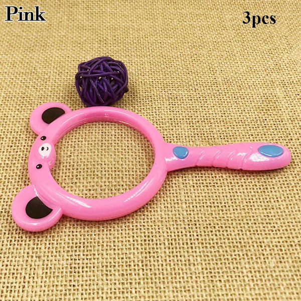 3st handhållen förstoringsglas 3X förstoringsglas ROSA Pink