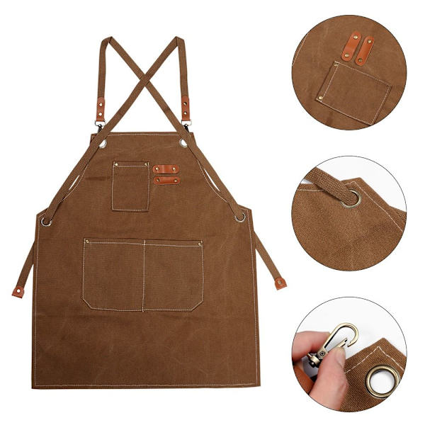 1st Canvas Denim Förkläde Barista Förkläde Vattendroppsresistent