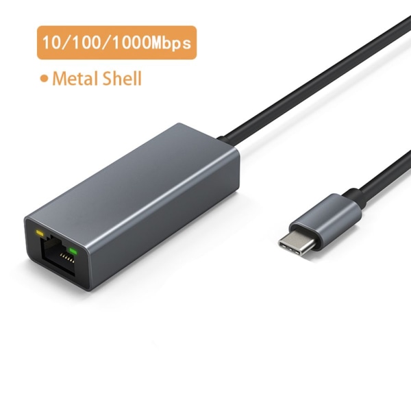 Typ-C till RJ45 Gigabit Ethernet LAN Converter Network