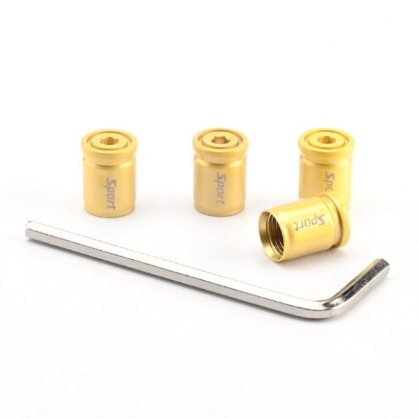 Anti-tyveri dekk ventilhetter ventilstammedeksler GULL gold