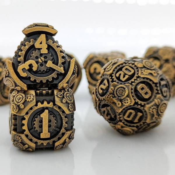 7 KPL Metallinoppasetti Set BLACK&GOLD black&gold