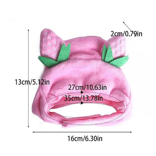 Kattunge Hatt Cat Cross Dressing Hat Strawberry Headbones