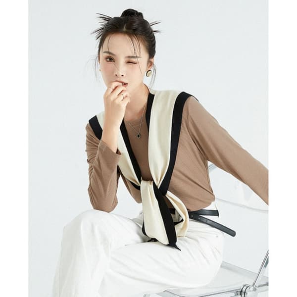 Sjal Shoulder Wrap Tørklæde SORT Black